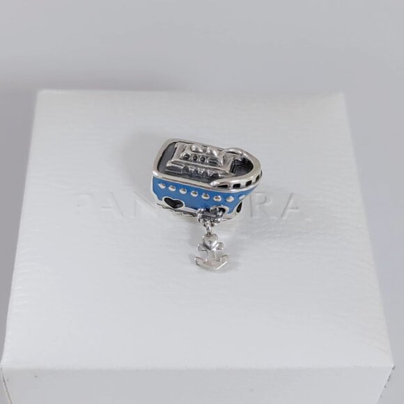 Pandora Anchored Cruise Ship Charm S925 Sterling Silver with box - Picture 7 of 7